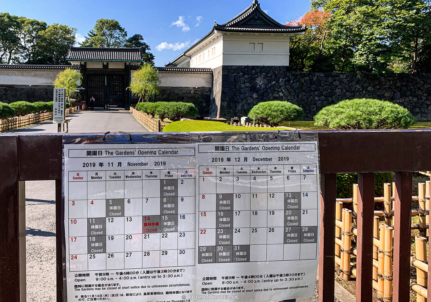 Kaiserpalast - Imperial Palace Tokyo by bike 2019,born4travel.de