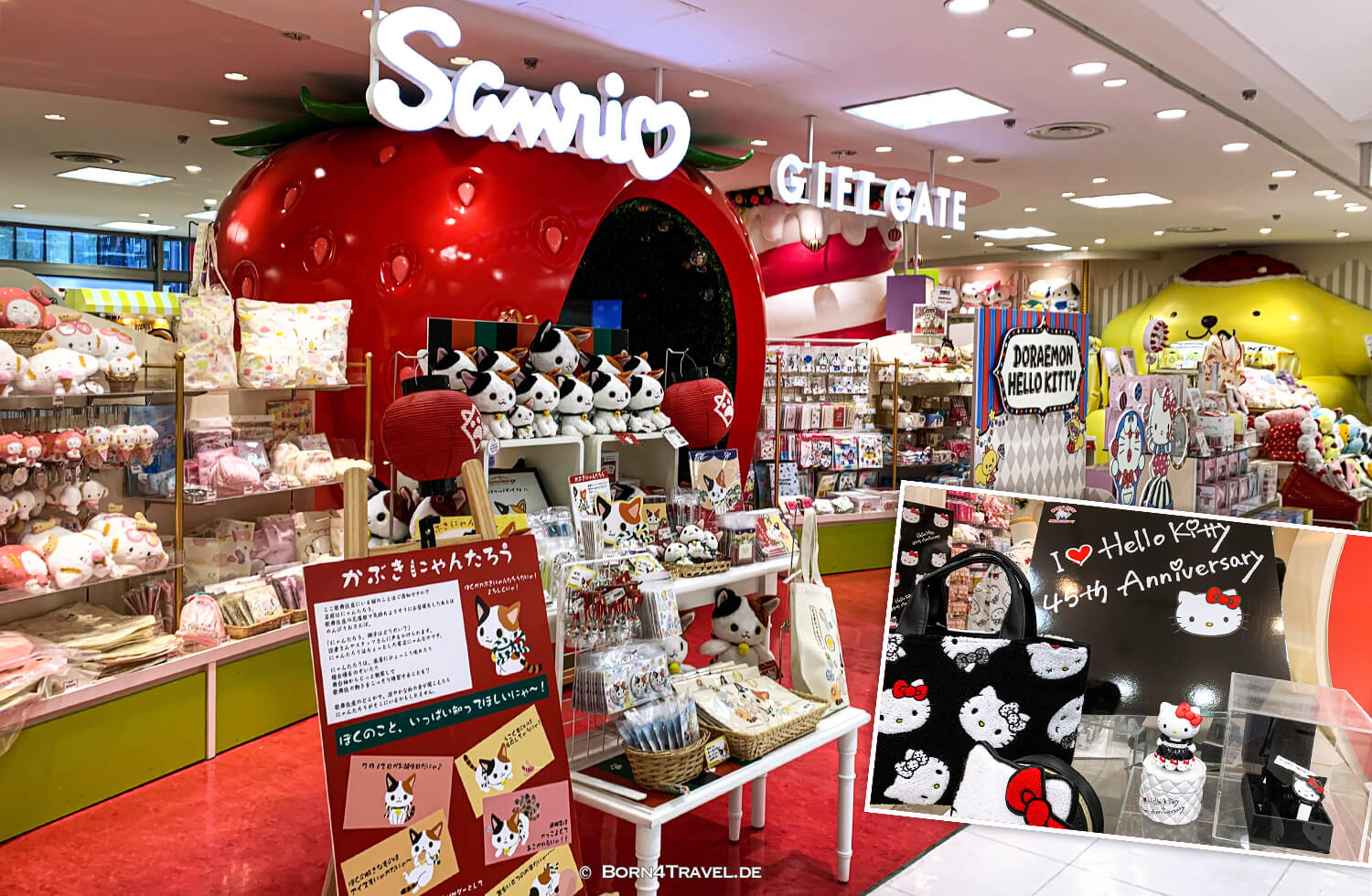 Hello Kitty bei Sanrio World Ginza,Tokyo by bike 2019,born4travel.de